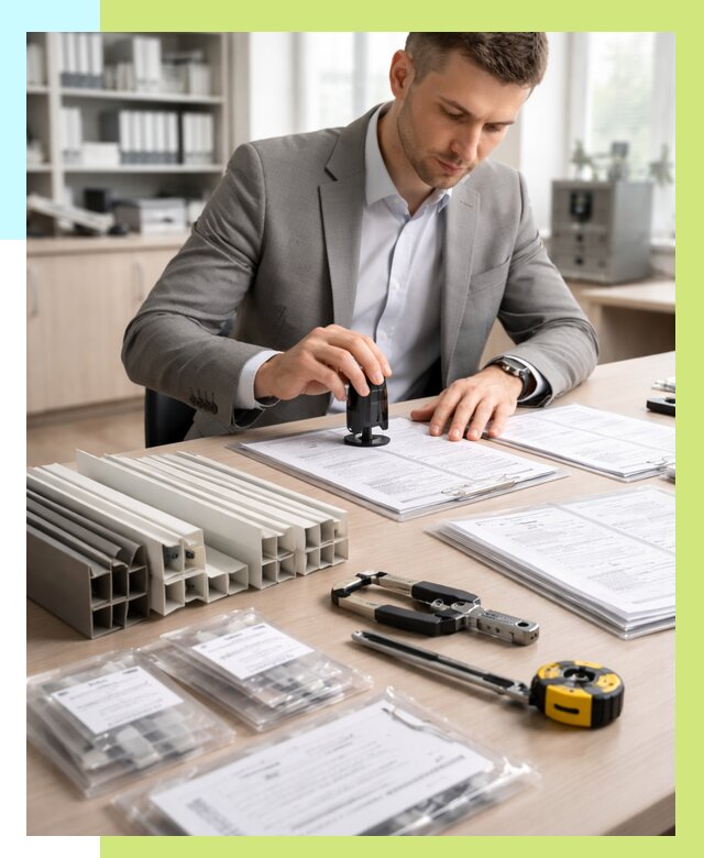 Сертификация ПВХ продукции в Протвине от 8649 р., Алешин-Прн