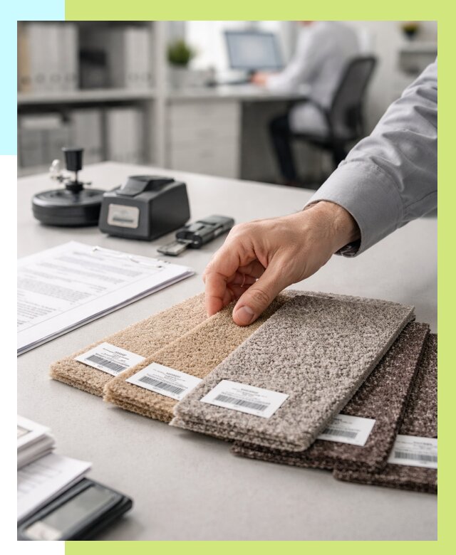 Сертификация ковролина в Протвине от 15263 р., Алешин-Прн