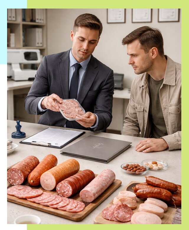 Сертификация колбасных изделий в Протвине от 7631 р. | Алешин-Прн