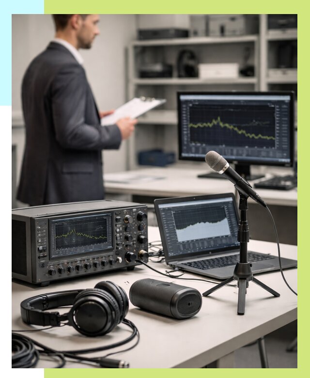 Сертификация аудиотехники в Протвине от 15263 р., Алешин-Прн