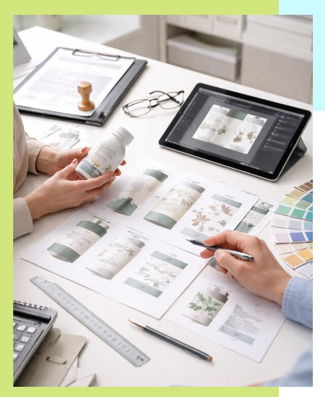 Профессиональная разработка дизайна и текста этикетки продукции в Протвине