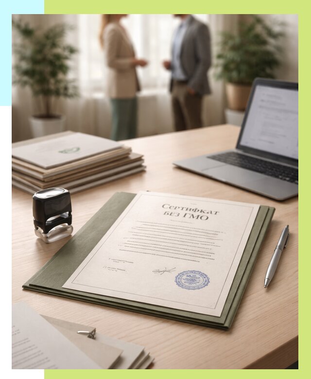 Сертификат без ГМО в Протвине от 7631 р. оформить срочно Алешин-Прн