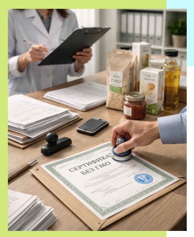 Получение сертификата Без ГМО для продукции в Протвине